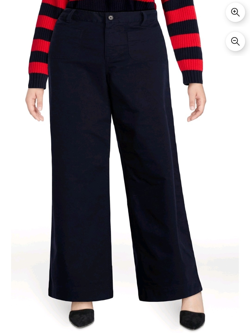 Free Assembly Patch Pocket Wide Leg Pants Navy - Size XXL (20)